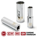 Powerbuilt 11 Piece 12 Point SAE Deep Socket Set - 643047ECE