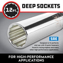 Powerbuilt 11 Piece 12 Point SAE Deep Socket Set - 643047ECE