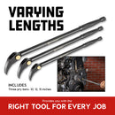 Powerbuilt 3 Piece Indexing Pry Bar Set - 643055ECE