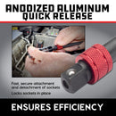 Powerbuilt 3 Piece Quick Release 3/8-Inch Drive Extension Bar Set - 643067ECE