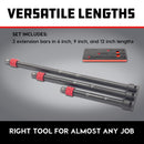 Powerbuilt 3 Piece Quick Release 3/8-Inch Drive Extension Bar Set - 643067ECE