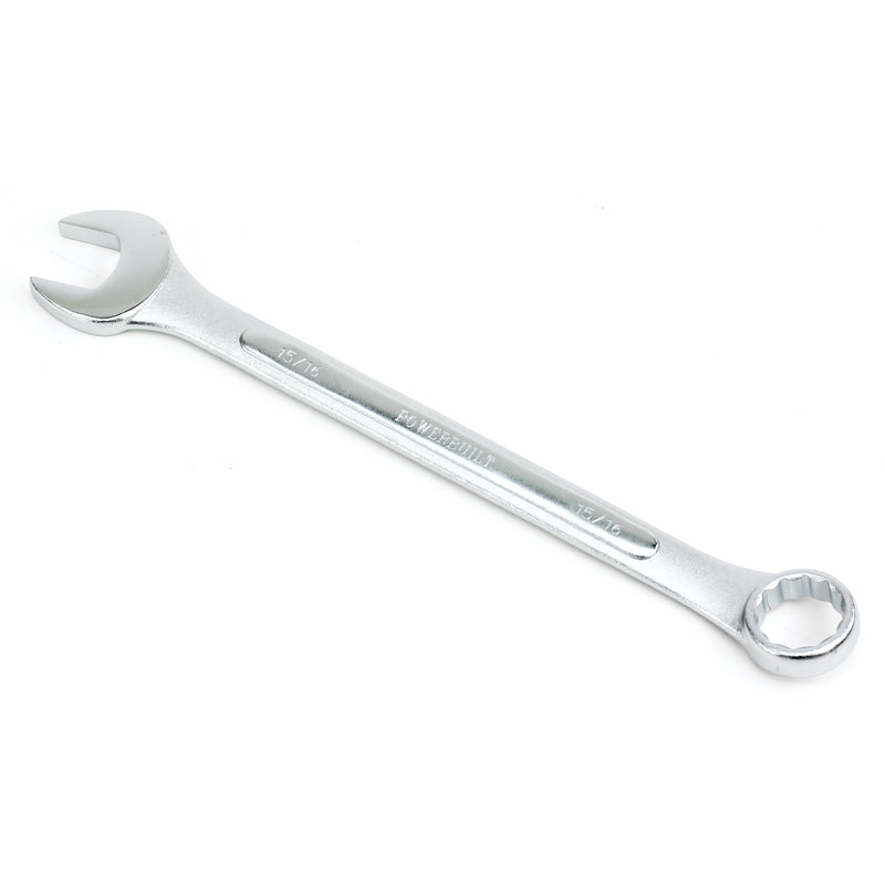 Powerbuilt 15/16 Inch Fully Polished SAE Raised Panel Combination Wrench - 644011