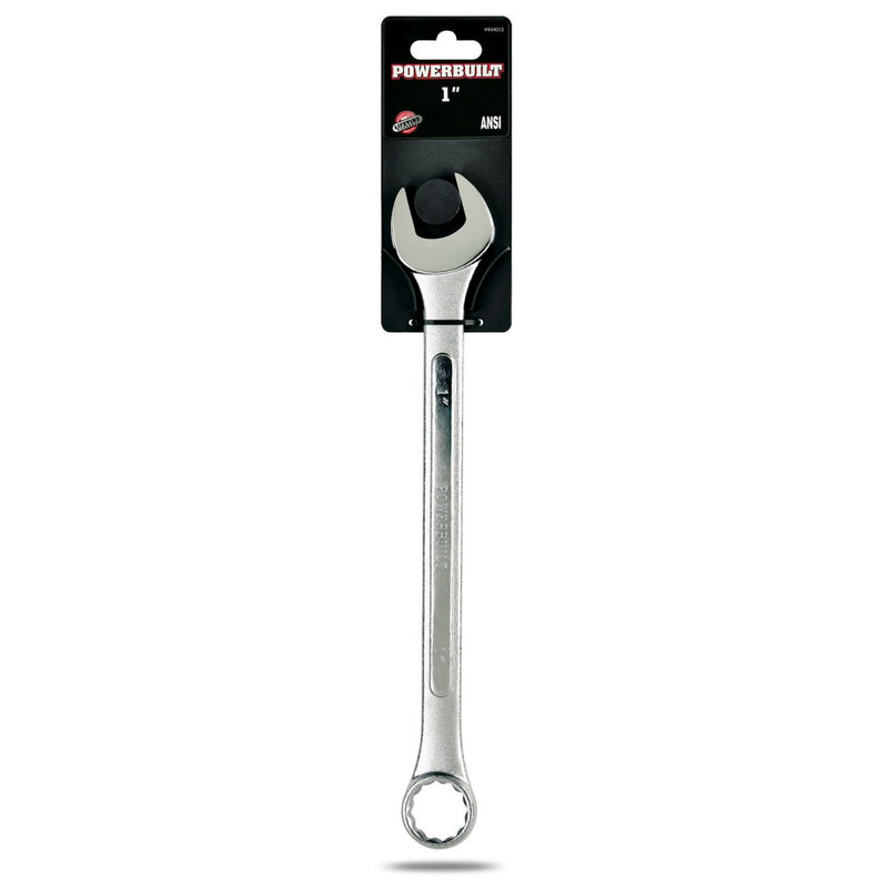 Powerbuilt 1 Inch  Fully Polished SAE Raised Panel Combination Wrench - 644012