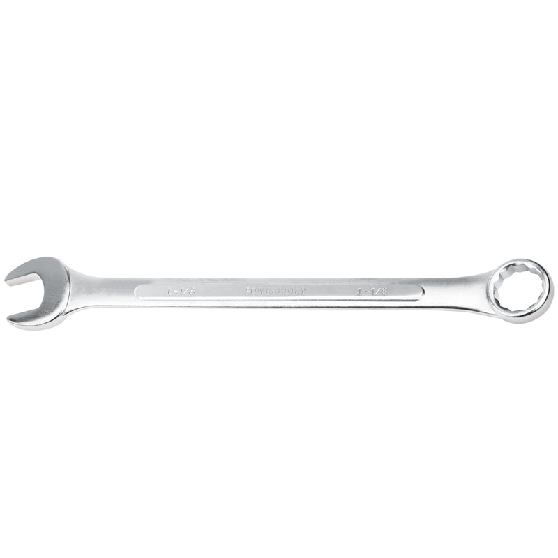 Powerbuilt 1-1/8 Inch Fully Polished SAE Raised Panel Combination Wrench - 644014