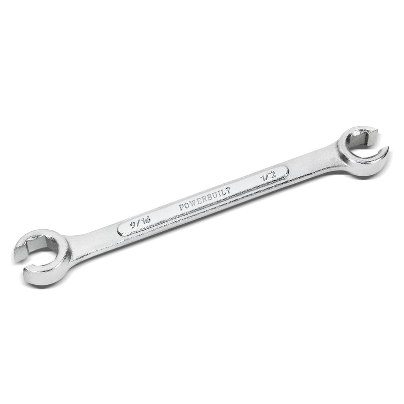 Powerbuilt 1/2 x 9/16 Inch SAE Flare Nut Wrench - 644034
