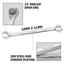 Powerbuilt 11 x 12 MM Metric Flare Nut Wrench - 644037