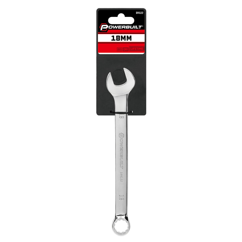 Powerbuilt 18 MM Fully Polished Metric Combination Wrench - 644122