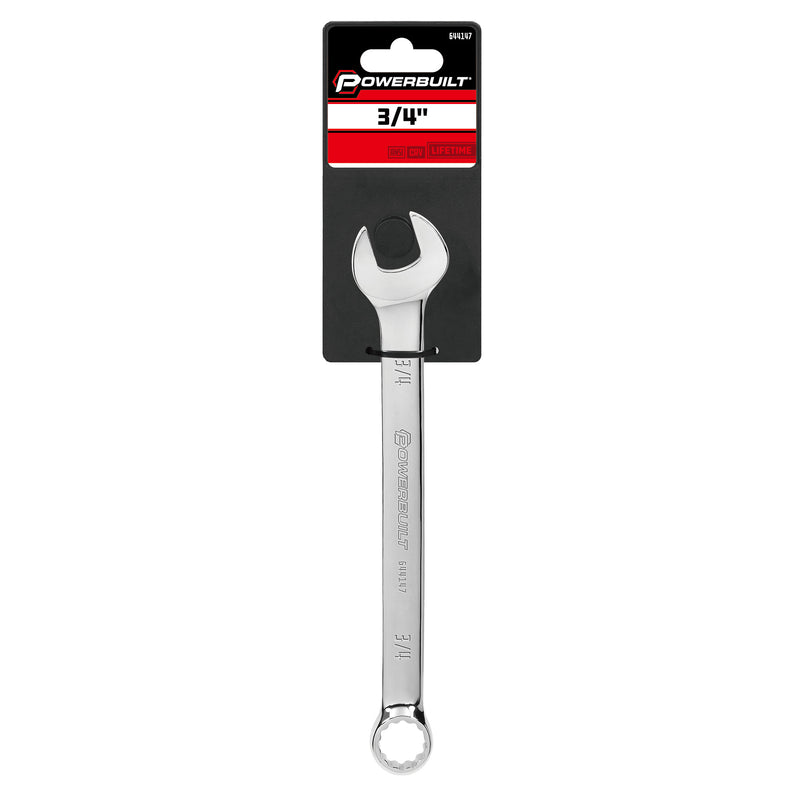 Powerbuilt 3/4 Inch Fully Polished SAE Combination Wrench - 644147