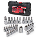 Powerbuilt 35 Piece 1/4 Inch, 3/8 Inch, and 1/2 Inch Drive Master Torx Set - 645020