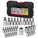 Powerbuilt 35 Piece 1/4 Inch, 3/8 Inch, and 1/2 Inch Drive Master Torx Set - 645020