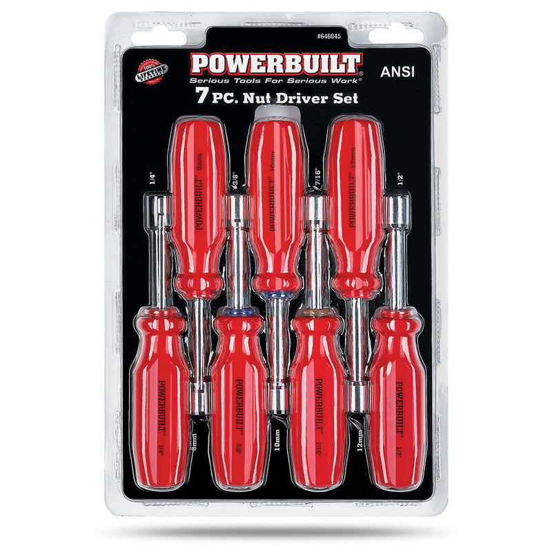 7 Piece SAE and Metric Maxi-Grip Nut Driver Set