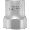 Powerbuilt 2-1/2-Inch 6 Point Rounded Hex Wheel Bearing Lock Nut Socket - 647066