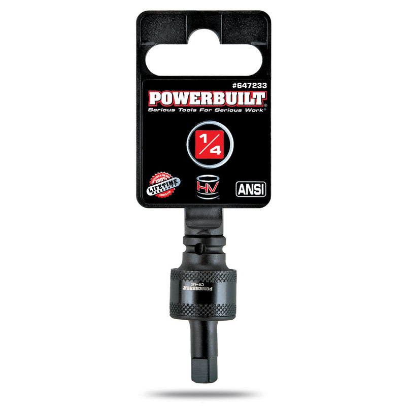 Powerbuilt 1/4-inch Drive Impact Universal Joint Chromoly Steel Black Phosphate