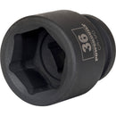 Powerbuilt 3/4-Inch Drive 6 Point Metric Impact Socket 36mm, Chrome Moly Steel