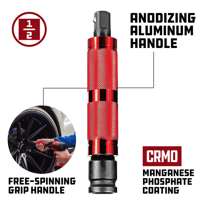 1/2" Dr 6" Spinning Impact Extension Bar