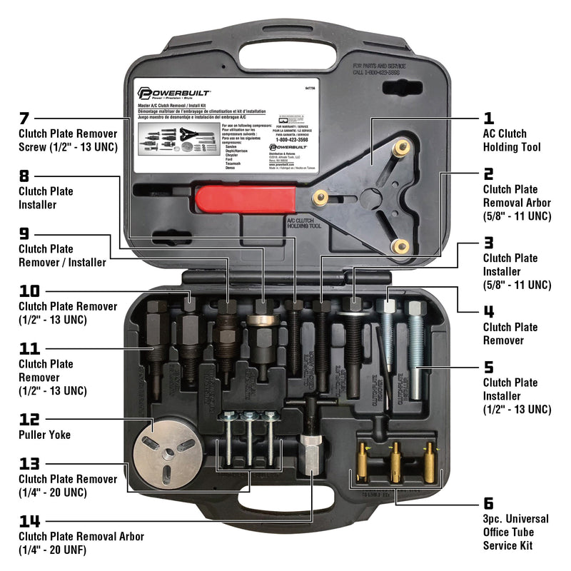 Powerbuilt Master A/C Clutch Removal and Installation Kit - 647756