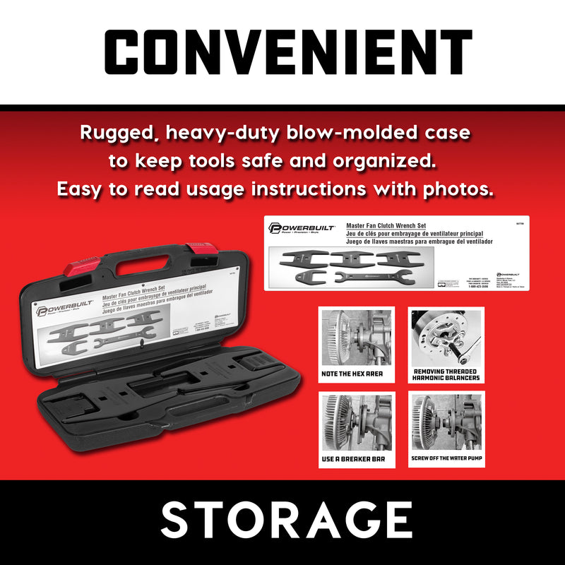 Powerbuilt Master Fan Clutch Wrench Set - 647759