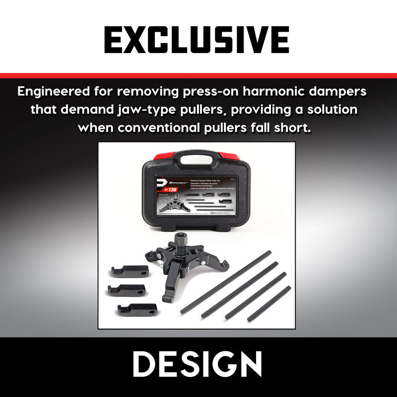 Powerbuilt Harmonic Damper Pulley Puller Kit - 647774