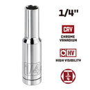 Powerbuilt 1/4 Inch Drive x 1/4 Inch 6 Point Deep Socket - 648291