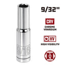 Powerbuilt 1/4 Inch Drive x 9/32 Inch 6 Point Deep Socket - 648292