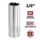 Powerbuilt 1/4 Inch Drive x 1/2 Inch 6 Point Deep Socket - 648297
