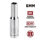Powerbuilt 1/4 Inch Drive x 6 MM 6 Point Deep Socket - 648298