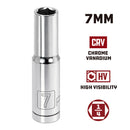 Powerbuilt 1/4 Inch Drive x 7 MM 6 Point Deep Socket - 648299