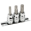 3 Piece 3/8 in. Dr. Brake Caliper Torx Bit Socket Set