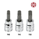 3 Piece 3/8 in. Dr. Brake Caliper Torx Bit Socket Set