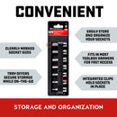 7 Piece 3/8 in. Dr. Metric Hex Bit Socket Set