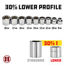 Powerbuilt 10 Piece 3/8-Inch Drive Metric Low Profile Socket Set - 642050