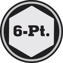 Powerbuilt 2-3/4-Inch 6 Point Rounded Hex Wheel Bearing Lock Nut Socket Ford