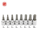 8 Pc. 3/8 in. Drive Hex Bit Socket Set - Metric