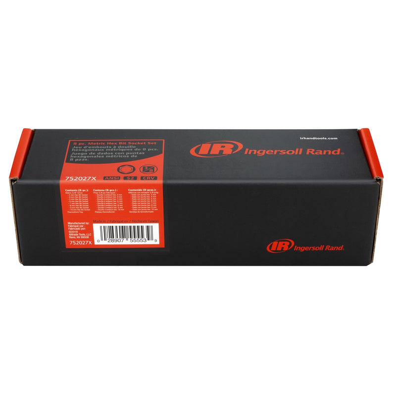 8 Pc. 3/8 in. Drive Hex Bit Socket Set - Metric