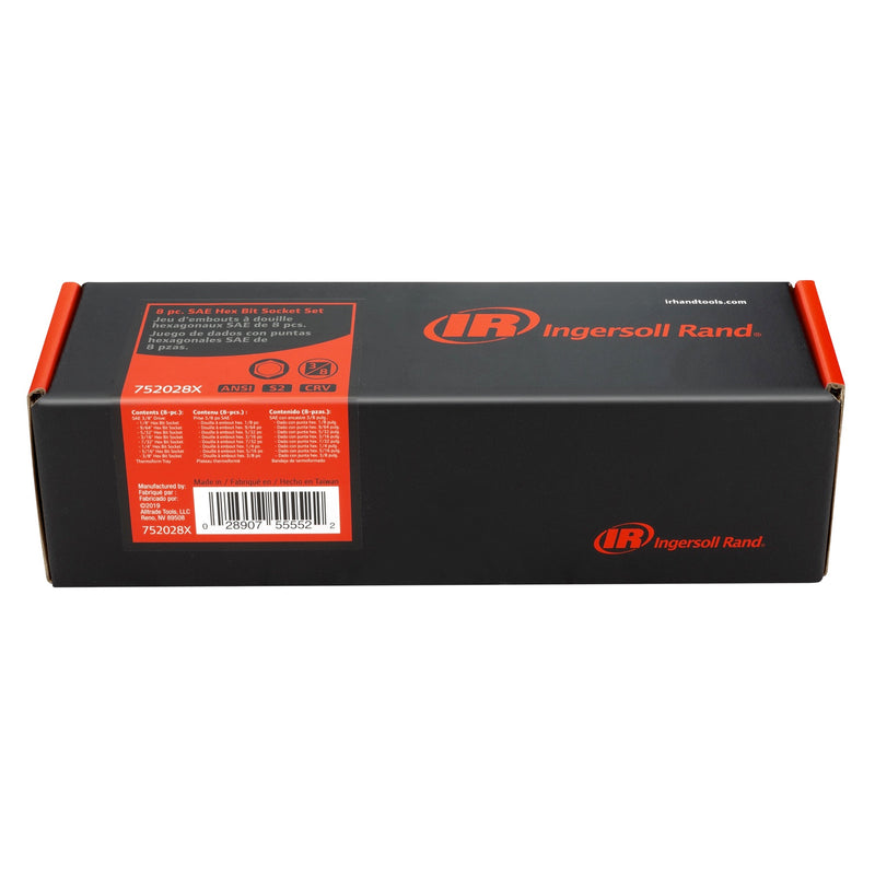 8 Pc. 3/8 in. Drive Hex Bit Socket Set - SAE