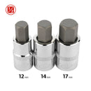 3 Pc. 1/2 in. Drive Hex Bit Socket Set - Metric