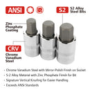 3 Pc. 1/2 in. Drive Hex Bit Socket Set - SAE