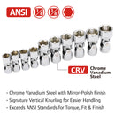 10 Pc. Universal Joint Socket Set - Metric 6 Pt.