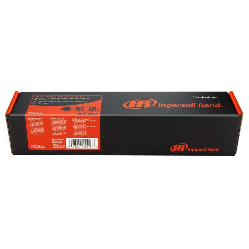 10 Pc. Universal Joint Socket Set - Metric 6 Pt.