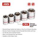 9 Pc. Tech Solutions Non-Slip Socket Set - Metric
