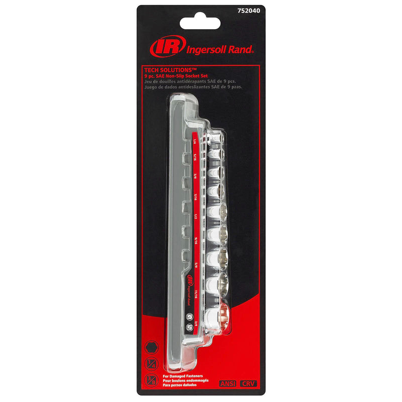 9 Pc. Tech Solutions Non-Slip Socket Set - SAE