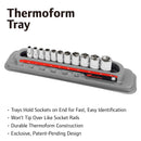 11 Pc. 1/4 in. Drive Shallow Socket Set - Metric 6 Pt.