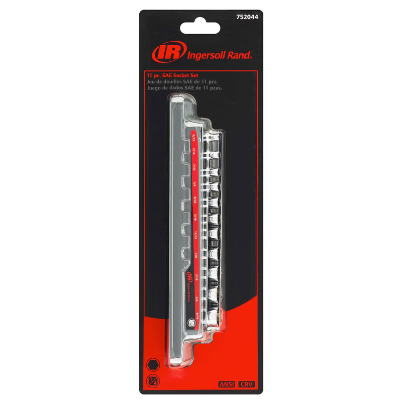 11 Pc. 1/4 in. Drive Shallow Socket Set - SAE 6 Pt.
