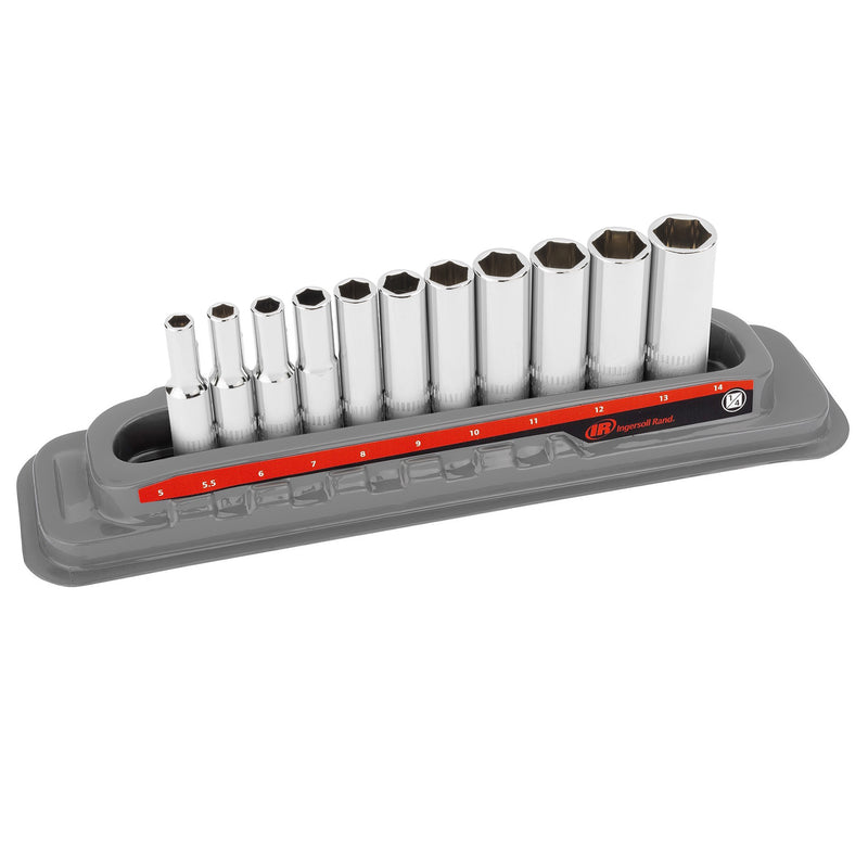 11 Pc. 1/4 in. Drive Deep Socket Set - Metric 6 Pt.