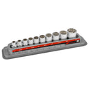 10 Pc. 3/8 in. Drive Shallow Socket Set - SAE 12 Pt.
