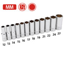 12 Pc. 1/2 in. Drive Deep Socket Set - Metric 6 Pt.