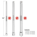 3 Pc. 10 in. Extension Bar Set