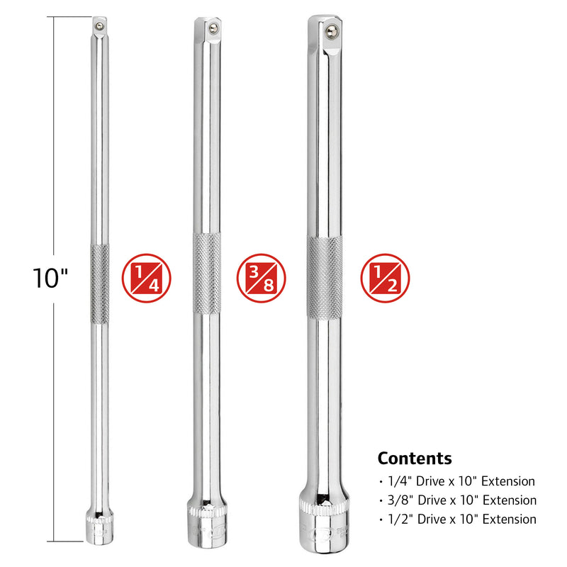 3 Pc. 10 in. Extension Bar Set