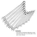 11 Pc. Long Pattern Combination Wrench Set - SAE