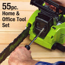 Trades Pro 55 Piece Home and Office Hand Tool Kit Set with Carry Case - 835110